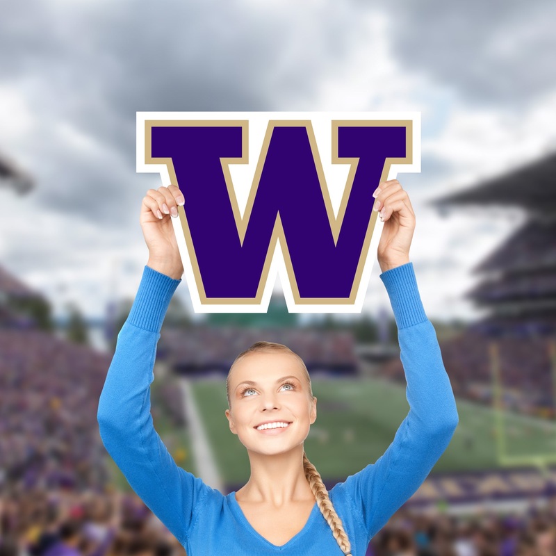 Washington Huskies Logo – Big Head – Official NCAA – Foam Core Cutout