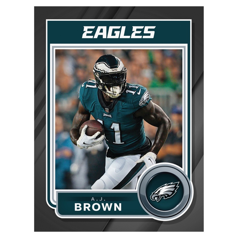 A.J. Brown – Peel & Stick Poster – Official NFL – Philadelphia Eagles – Reusable Vinyl Wall Decal
