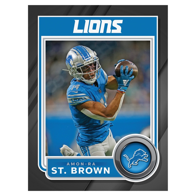 Amon-Ra St. Brown – Peel & Stick Poster – Official NFL – Detroit Lions – Reusable Vinyl Wall Decal