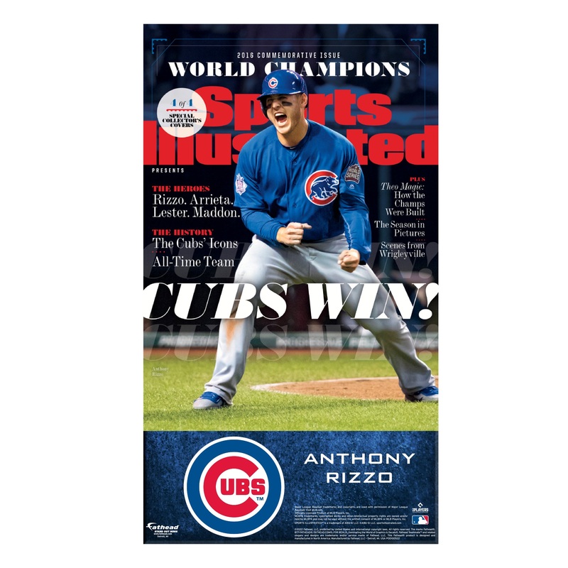Anthony Rizzo – November 2016 Champions Commemorative Sports Illustrated Cover – Mini Stand Out – Official MLB – Chicago Cubs – Cardstock Cutout