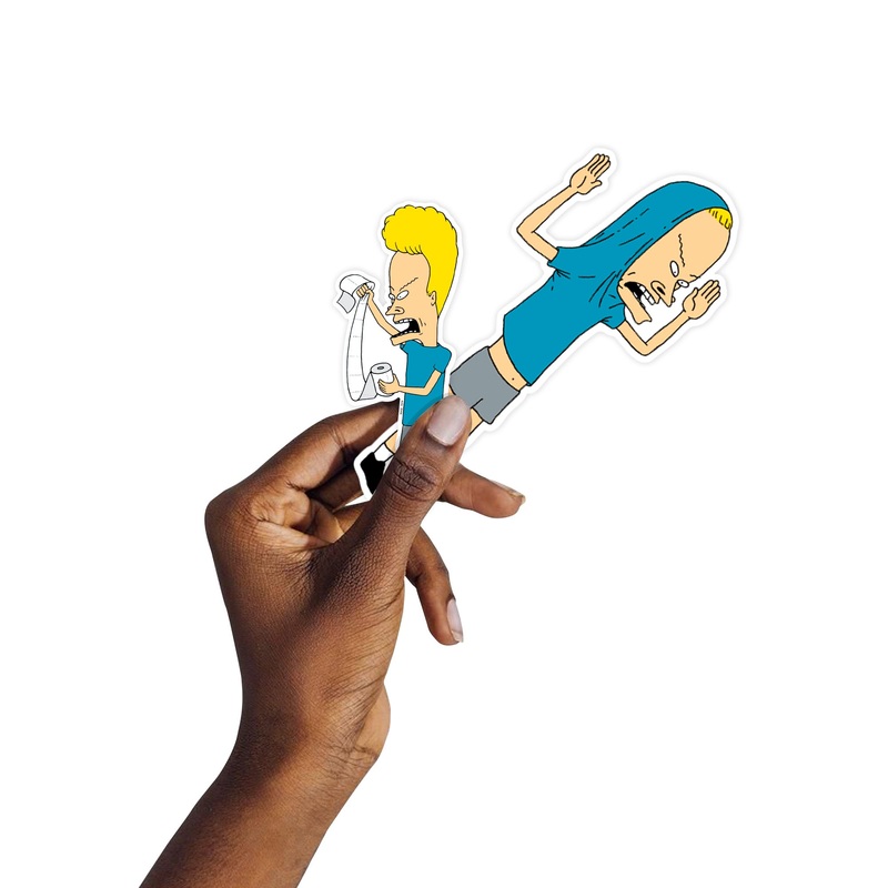 Beavis – 5 Cornholio Minis (Mixed Sizes) – Official Paramount – Butt-Head – Reusable Vinyl Decals