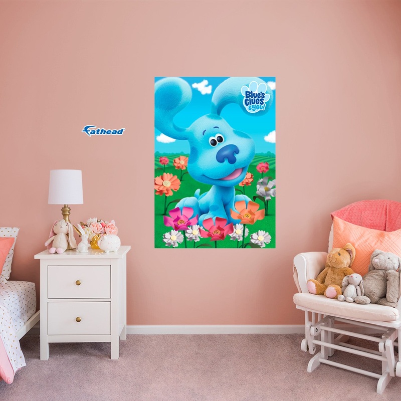 Blue’s Clues – Field of Flowers – Peel & Stick Poster – Official Nickelodeon – Reusable Vinyl Wall Decal