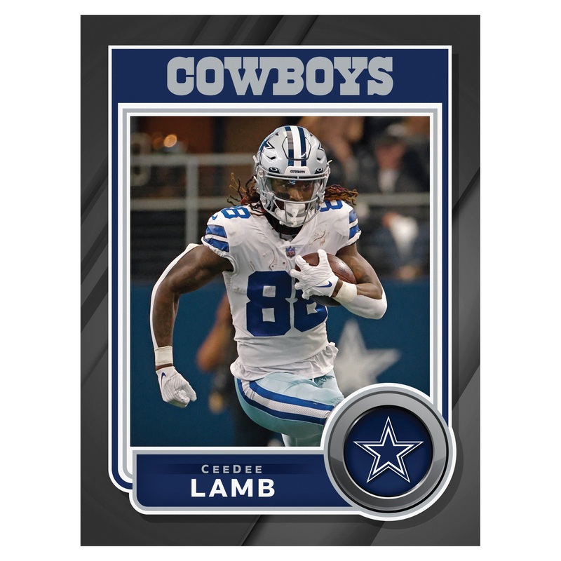 CeeDee Lamb – Peel & Stick Poster – Official NFL – Dallas Cowboys – Reusable Vinyl Wall Decal
