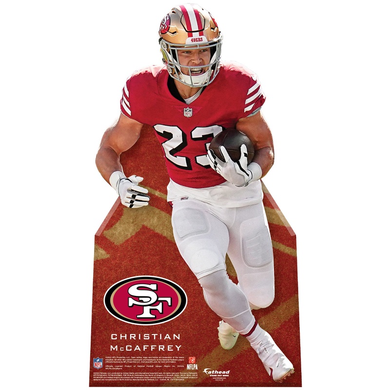 Christian McCaffrey – Mini Stand Out – Official NFL – San Francisco 49ers – Cardstock Cutout
