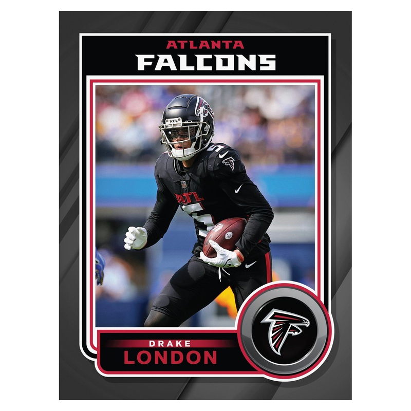 Drake London – Peel & Stick Poster – Official NFL – Atlanta Falcons – Reusable Vinyl Wall Decal