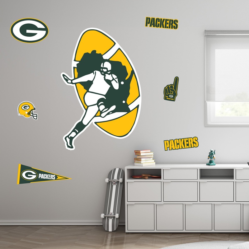 Green Bay Packers – RealBig Classic Logo Collection – Official NFL – Reusable Vinyl Wall Decals