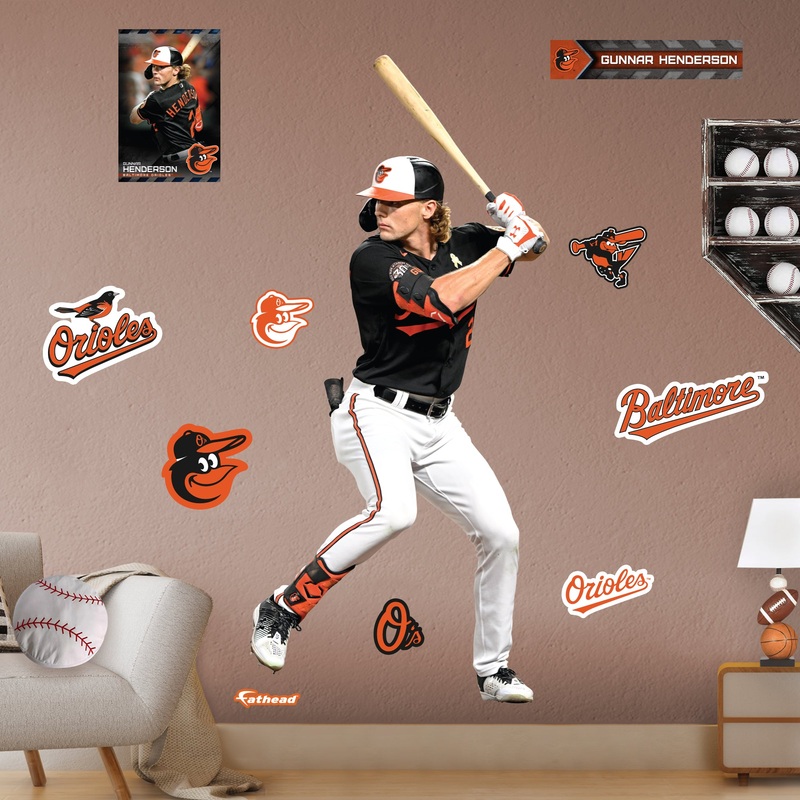Gunnar Henderson – RealBig Collection – Official MLB – Baltimore Orioles – Reusable Vinyl Wall Decals #1