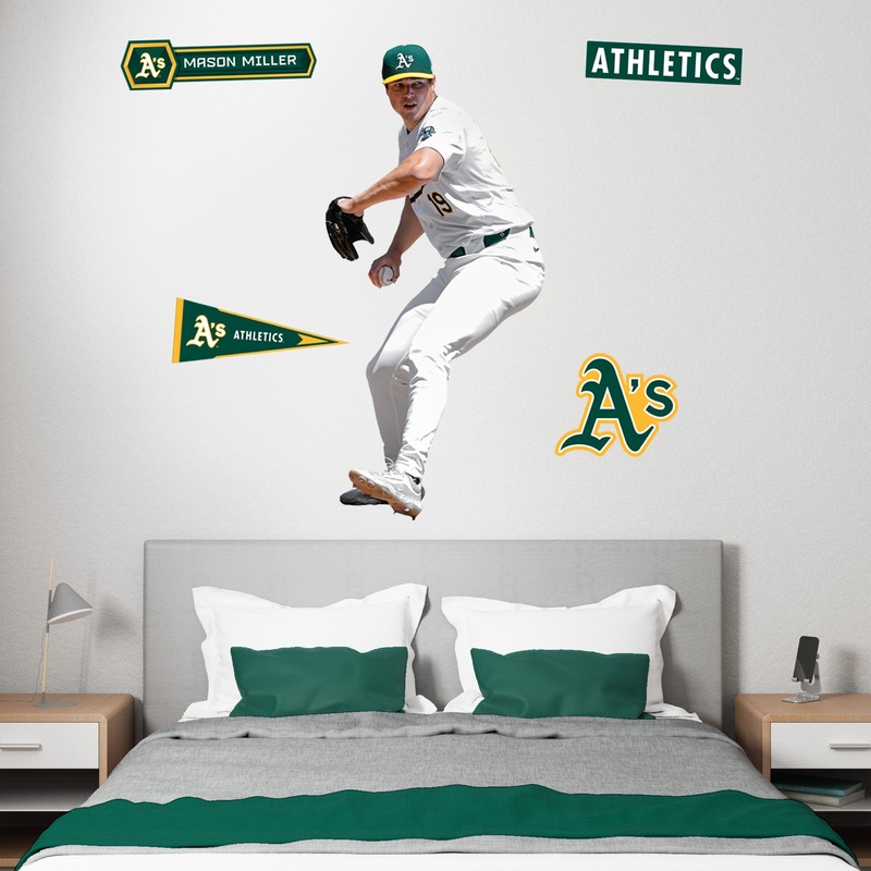 Mason Miller – RealBig Collection – Official MLB – Athletics – Reusable Vinyl Wall Decals