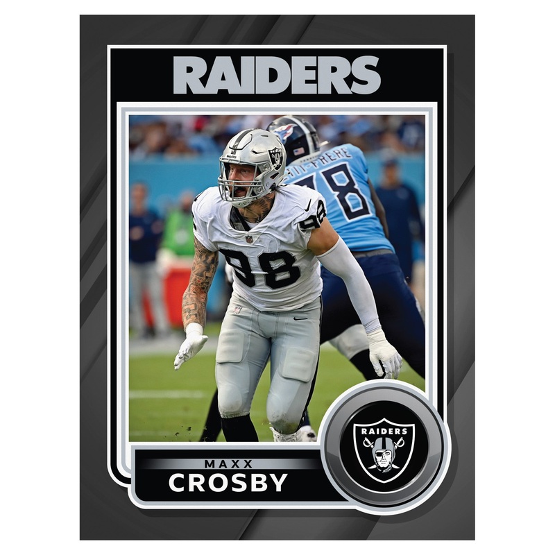 Maxx Crosby – Peel & Stick Poster – Official NFL – Las Vegas Raiders – Reusable Vinyl Wall Decal