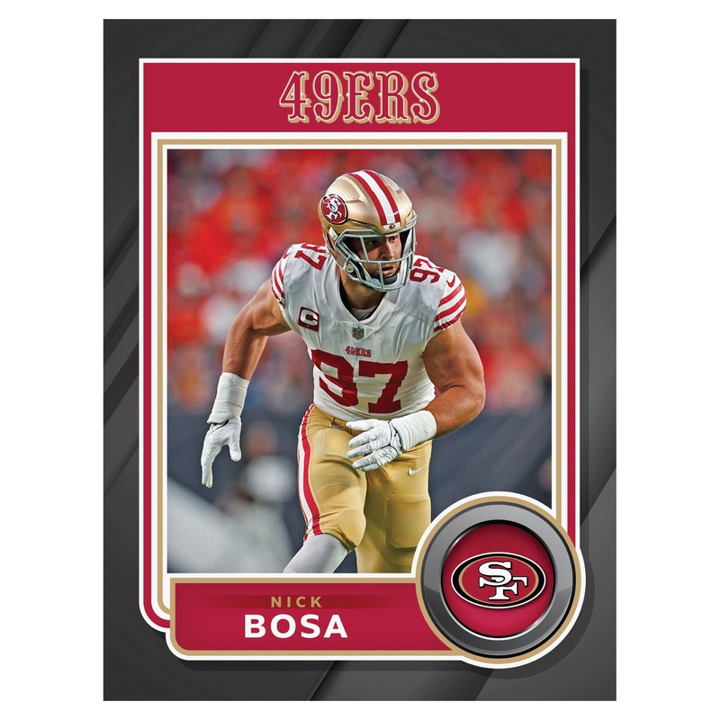 Nick Bosa – Peel & Stick Poster – Official NFL – San Francisco 49ers – Reusable Vinyl Wall Decal