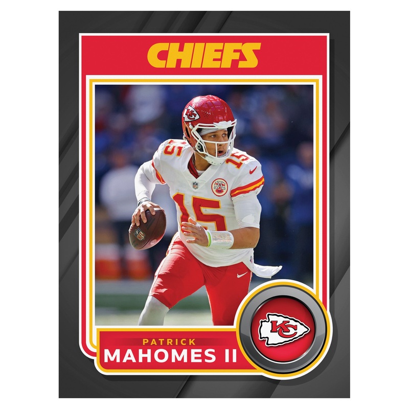 Patrick Mahomes II – Peel & Stick Poster – Official NFL – Kansas City Chiefs – Reusable Vinyl Wall Decal