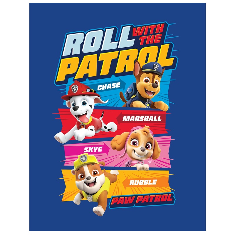 Paw Patrol – Roll with the Patrol – Peel & Stick Poster – Official Nickelodeon – Reusable Vinyl Wall Decal