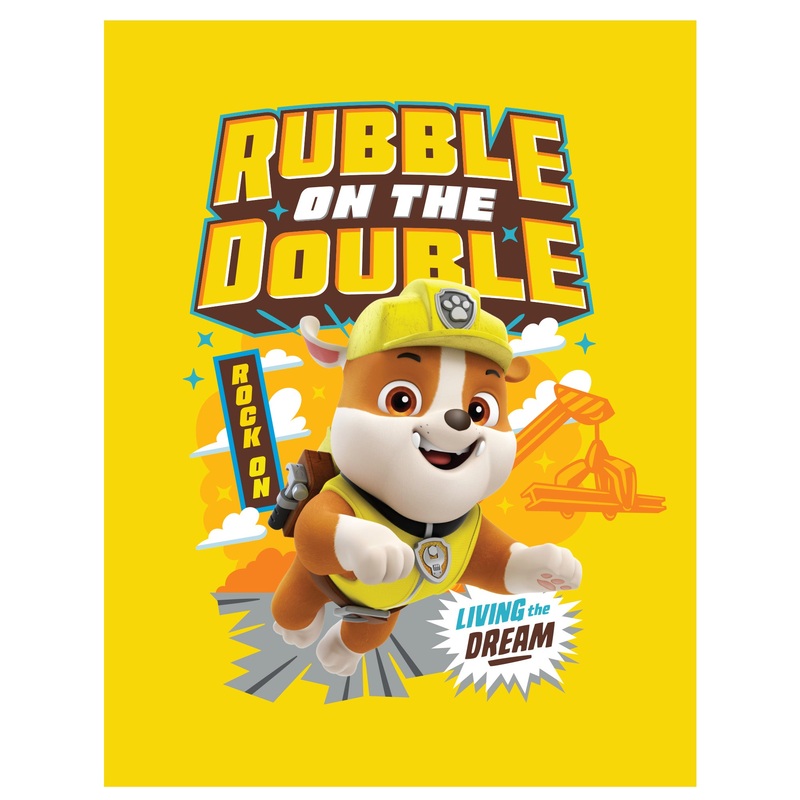 Paw Patrol Rubble On the Double – Peel & Stick Poster – Official Nickelodeon – Paw Patrol – Reusable Vinyl Wall Decal