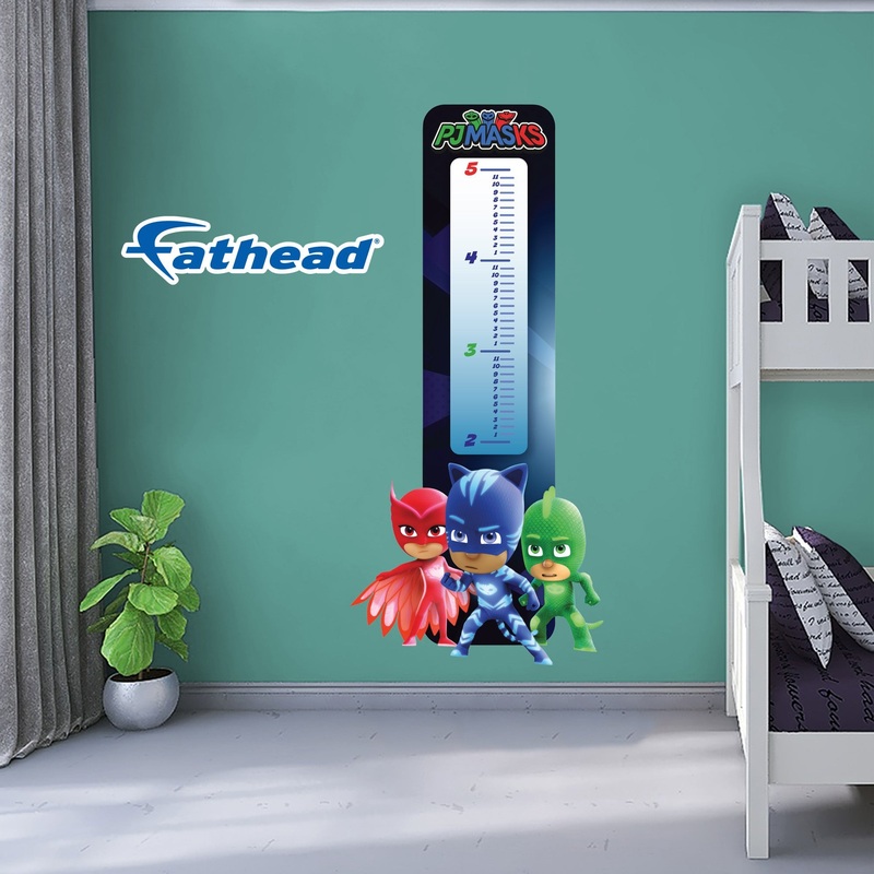 PJ Masks – Growth Chart – Official Hasbro – Reusable Vinyl Wall Decal #1
