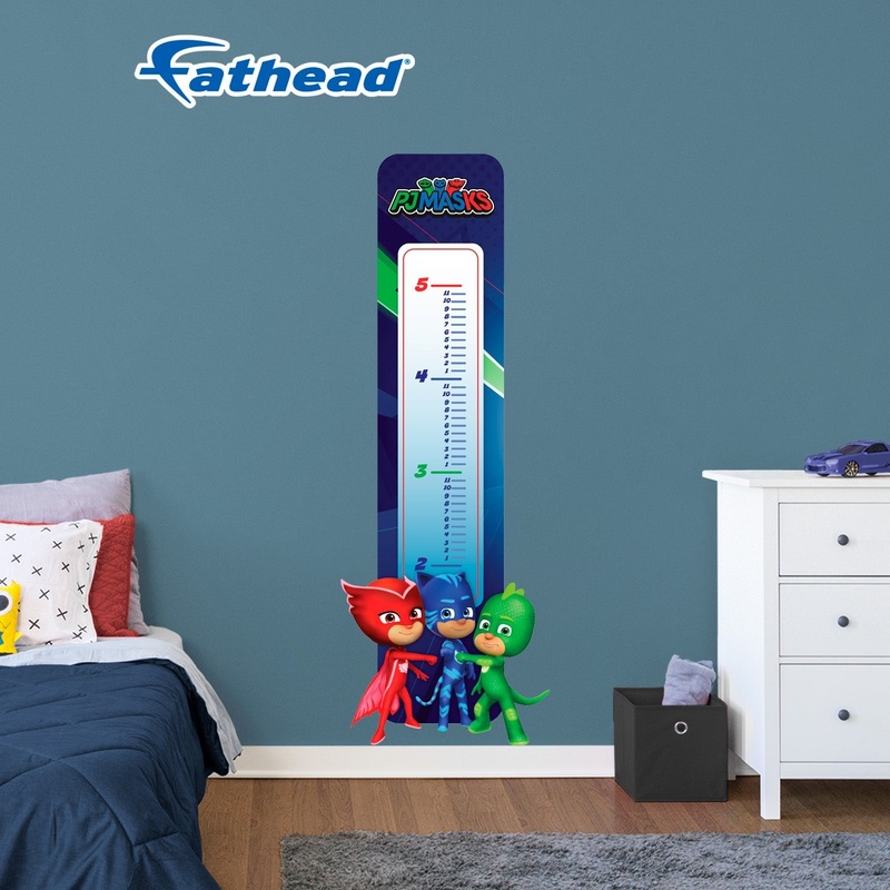 PJ Masks Team Power – Growth Chart – Official Hasbro – Reusable Vinyl Wall Decal
