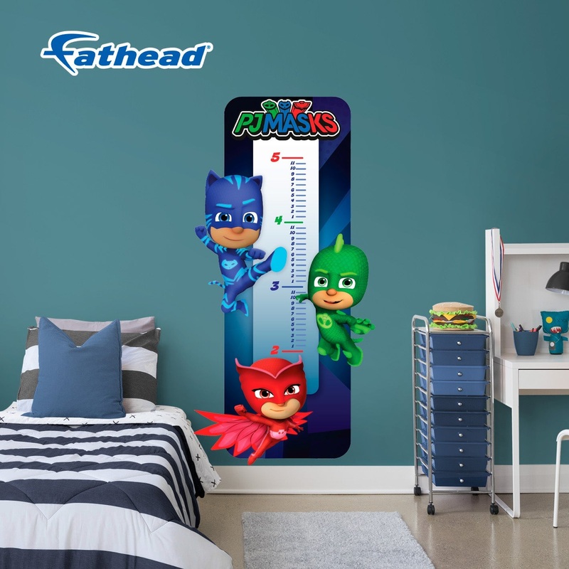 PJ Masks Three Friends – Growth Chart – Official Hasbro – Reusable Vinyl Wall Decal
