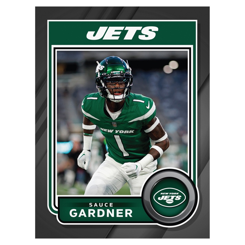 Sauce Gardner – Peel & Stick Poster – Official NFL – New York Jets – Reusable Vinyl Wall Decal