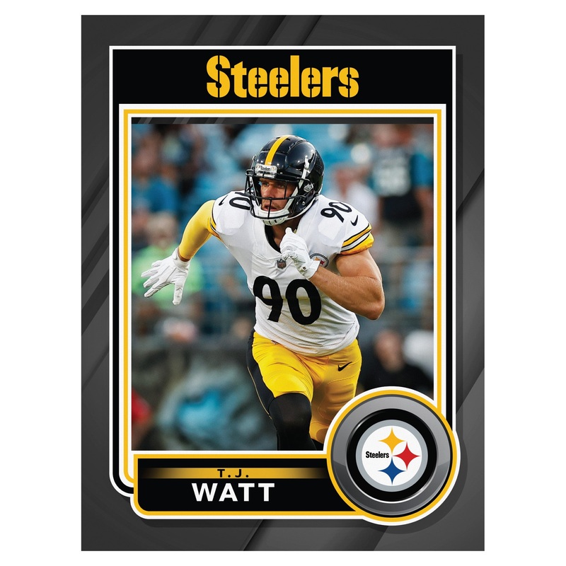 T.J. Watt – Peel & Stick Poster – Official NFL – Pittsburgh Steelers – Reusable Vinyl Wall Decal