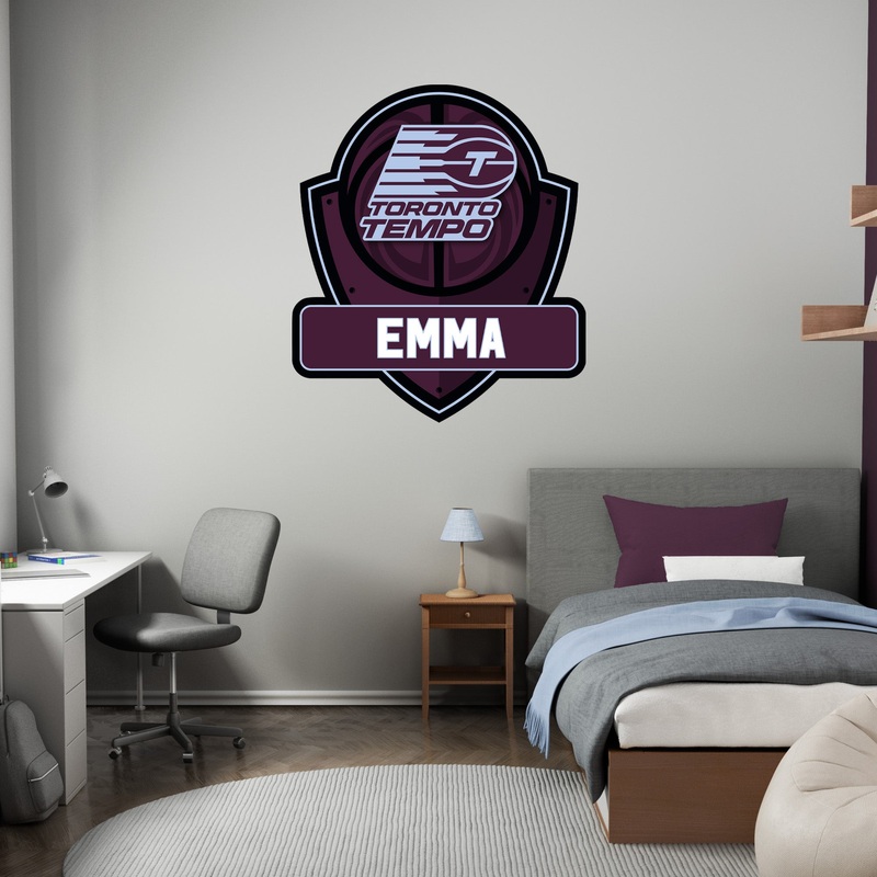 Toronto Tempo – Badge – With Personalized Name – Official WNBA – Reusable Vinyl Wall Decals