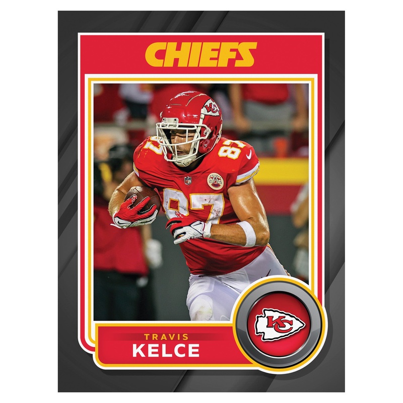 Travis Kelce – Peel & Stick Poster – Official NFL – Kansas City Chiefs – Reusable Vinyl Wall Decal