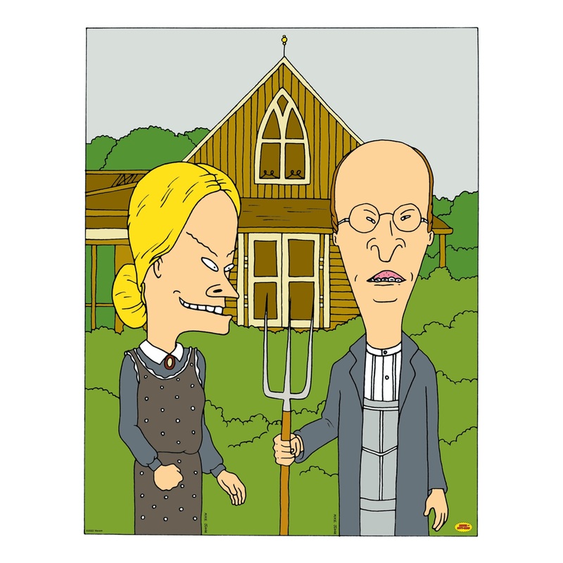 Beavis & Butt-Head – American Gothic – Peel & Stick Poster – Official Paramount – Beavis & Butt-Head – Reusable Vinyl Wall Decal