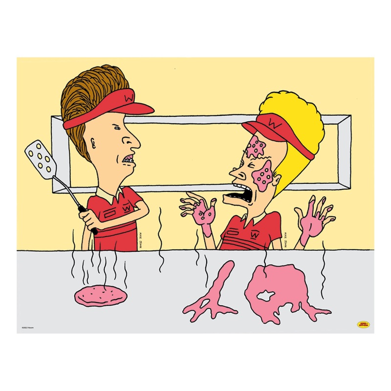 Beavis & Butt-Head – Burger World – Peel & Stick Poster – Official Paramount – Beavis & Butt-Head – Reusable Vinyl Wall Decal