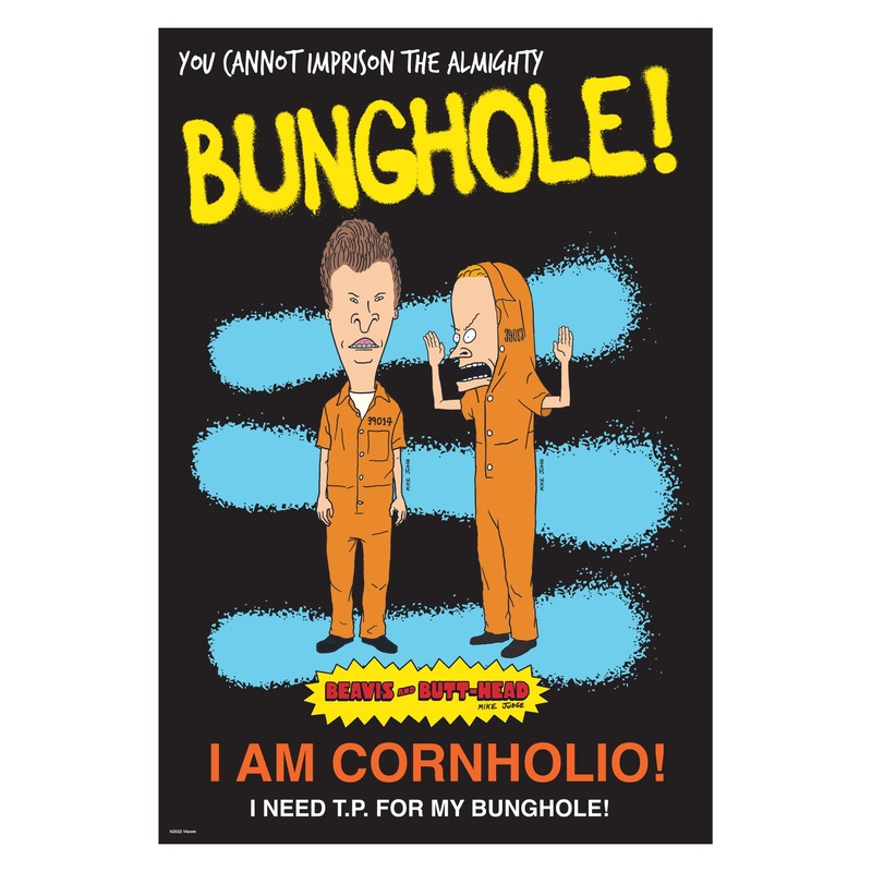 Beavis & Butt-Head – Prison – Peel & Stick Poster – Official Paramount – Beavis & Butt-Head – Reusable Vinyl Wall Decal