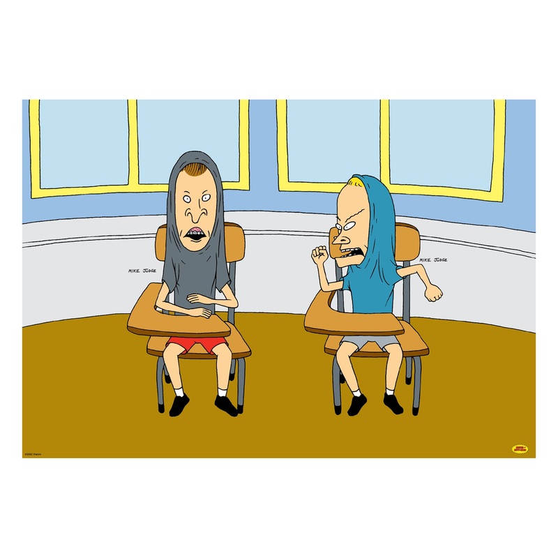 Beavis & Butt-Head – School Desks – Peel & Stick Poster – Official Paramount – Beavis & Butt-Head – Reusable Vinyl Wall Decal