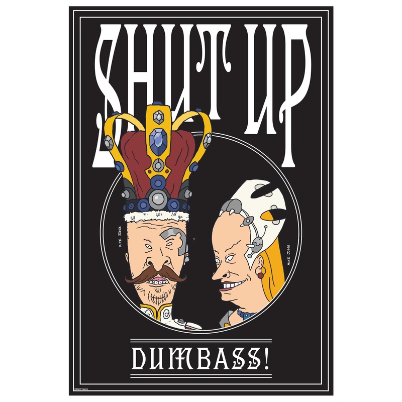 Beavis & Butt-Head – Shut Up – Peel & Stick Poster – Official Paramount – Beavis & Butt-Head – Reusable Vinyl Wall Decal
