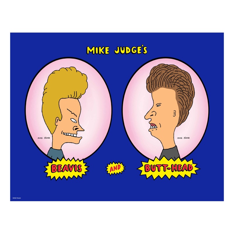 Beavis & Butt-Head – Title Card – Peel & Stick Poster – Official Paramount – Beavis & Butt-Head – Reusable Vinyl Wall Decal