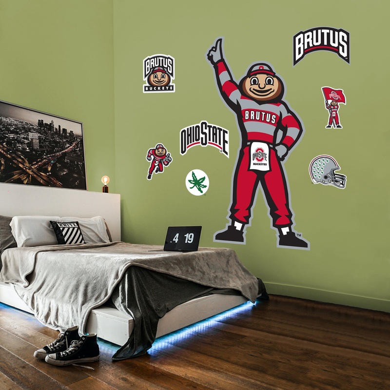 Brutus Buckeye – RealBig Illustrated Mascot Collection – Official NCAA – Ohio State Buckeyes – Reusable Vinyl Wall Decals #2