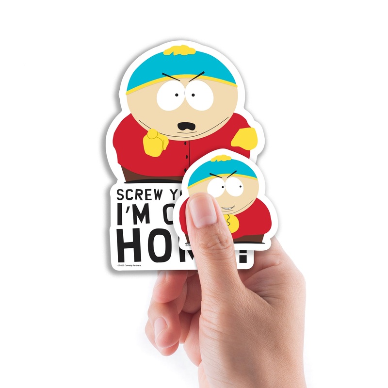Cartman – 5 Quote Minis (Mixed Sizes) – Official Paramount – South Park – Reusable Vinyl Decals