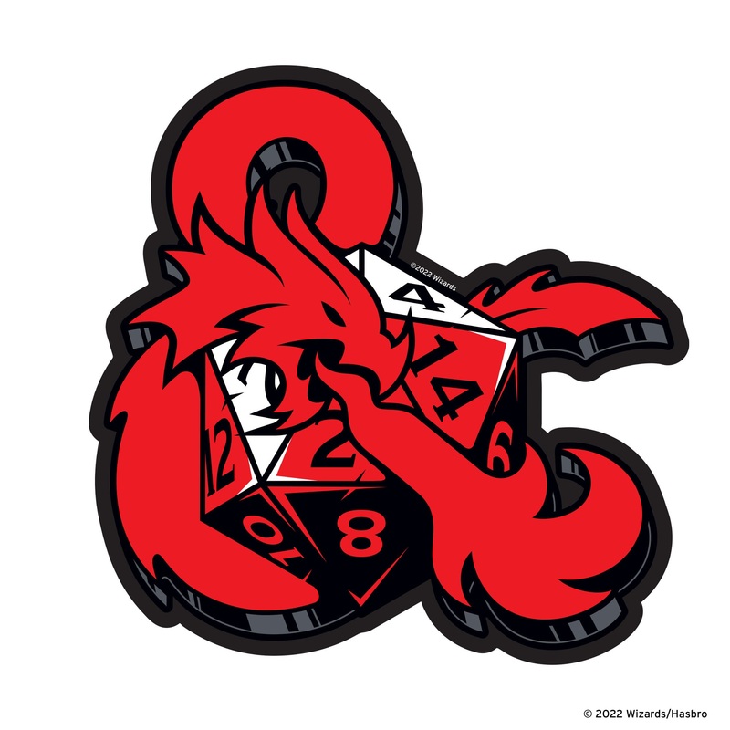 D20 ampersand Icon – Dungeons & Dragons – RealBig Collection – Official Hasbro – Reusable Vinyl Wall Decals