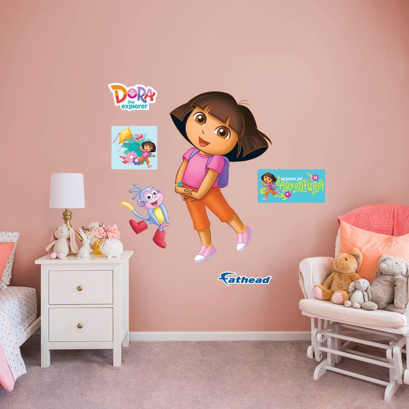 Dora and Boots – Dora the Explorer – RealBig Collection – Official Nickelodeon – Reusable Vinyl Wall Decals
