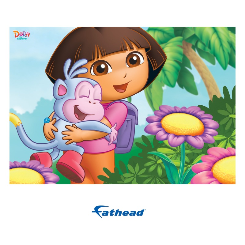 Dora and Boots – Peel & Stick Poster – Official Nickelodeon – Dora the Explorer – Reusable Vinyl Wall Decal