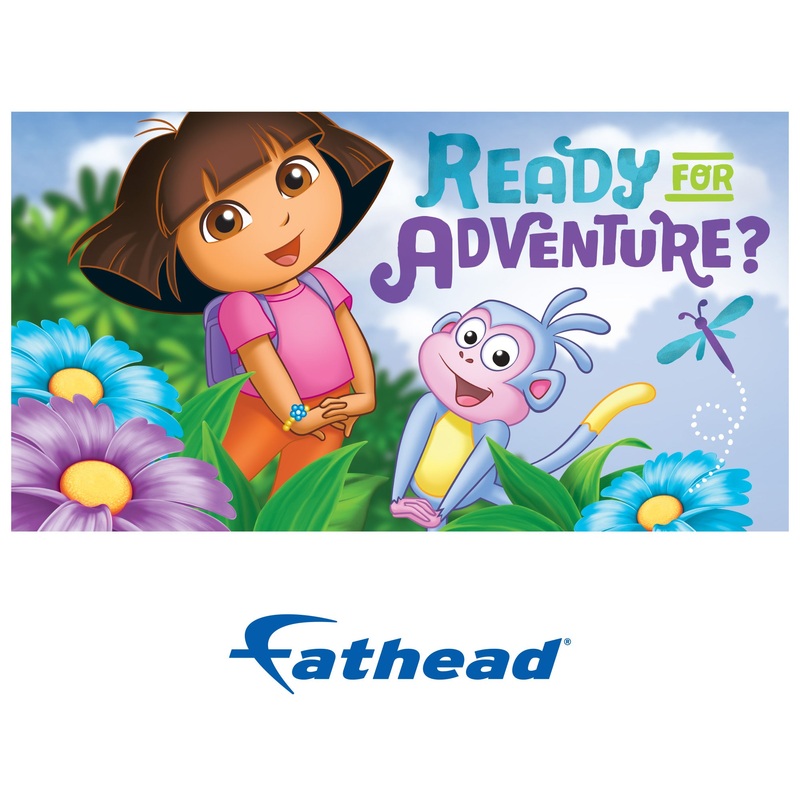 Dora the Explorer – Ready for Adventure – Peel & Stick Poster – Official Nickelodeon – Dora the Explorer – Reusable Vinyl Wall Decal