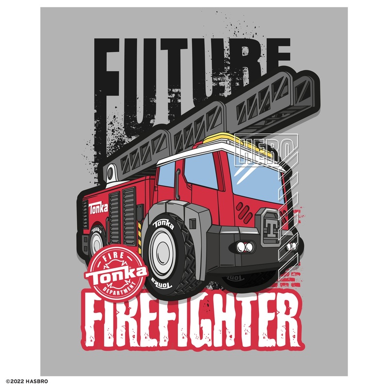 Fire Truck – Future Firefighter – Peel & Stick Poster – Official Hasbro – Tonka Trucks – Reusable Vinyl Wall Decal