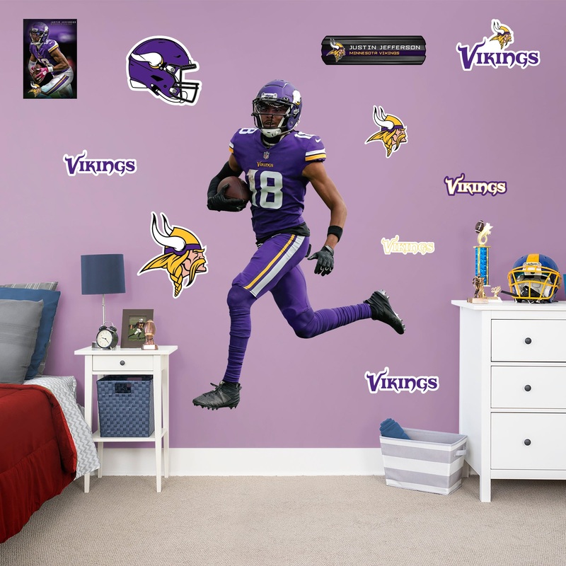 Justin Jefferson – RealBig Collection – Official NFL – Minnesota Vikings – Reusable Vinyl Wall Decals #3