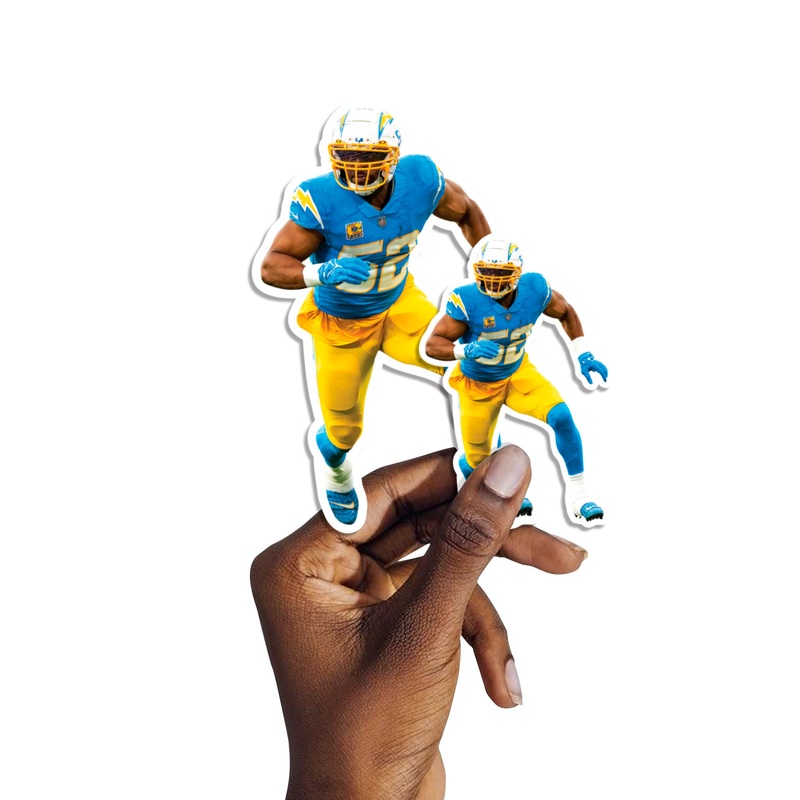 Khalil Mack – 5 Minis (Mixed Sizes) – Official NFL – Los Angeles Chargers – Reusable Vinyl Decals