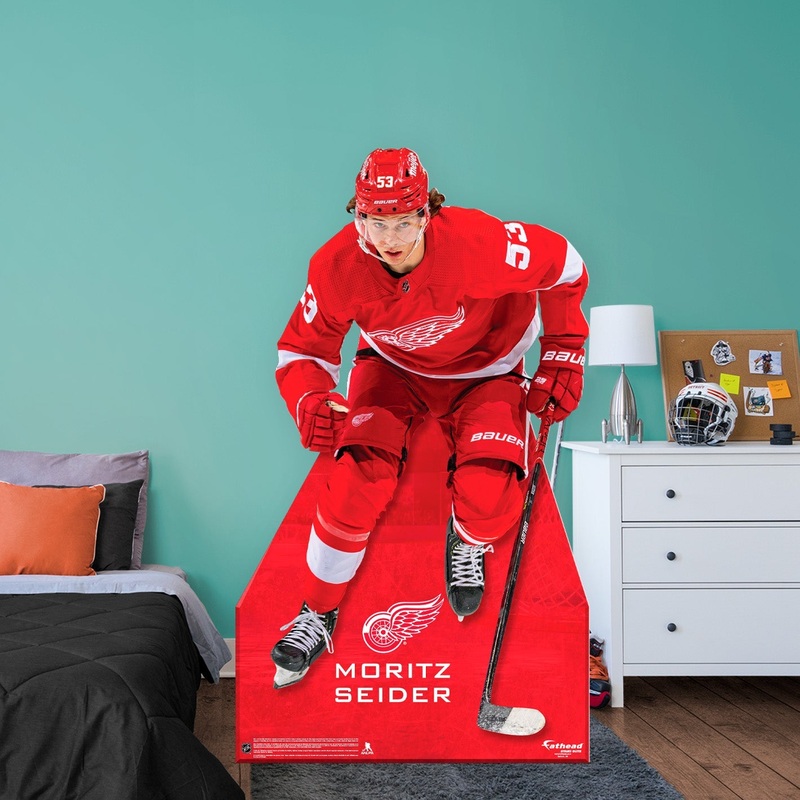 Moritz Seider – Life-Size Stand Out – Official NHL – Detroit Red Wings – Foam Core Cutout