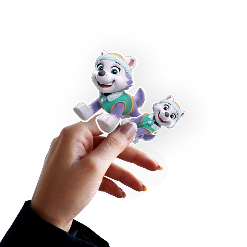 Paw Patrol – 5 Character Minis (Mixed Sizes) – Official Nickelodeon – Everest – Reusable Vinyl Decals
