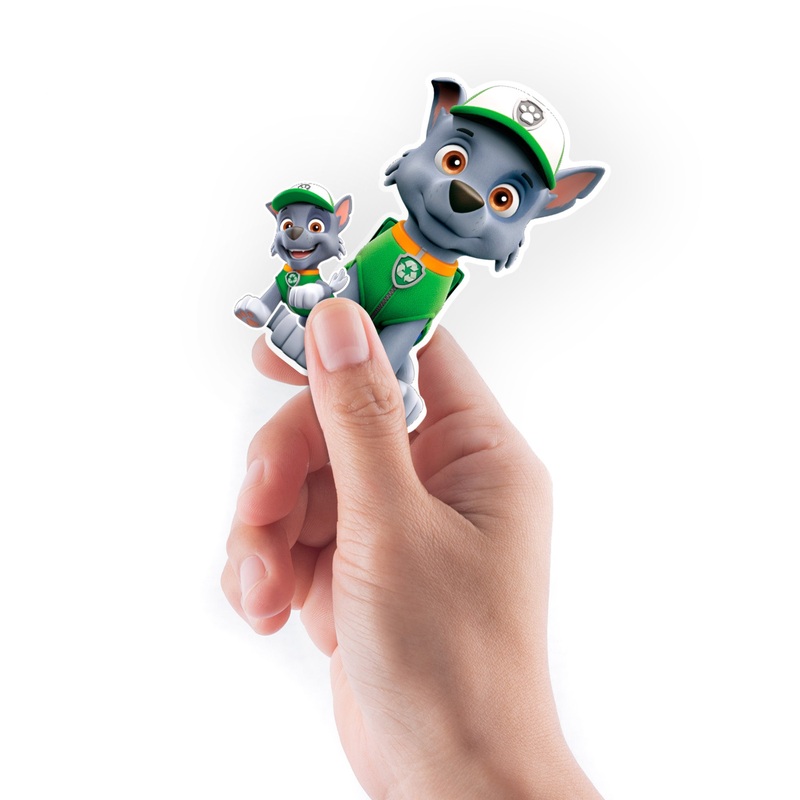 Paw Patrol – 5 Character Minis (Mixed Sizes) – Official Nickelodeon – Rocky – Reusable Vinyl Decals #1