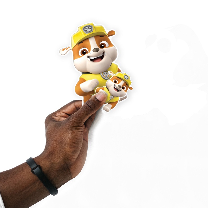 Paw Patrol – 5 Character Minis (Mixed Sizes) – Official Nickelodeon – Rubble – Reusable Vinyl Decals #1