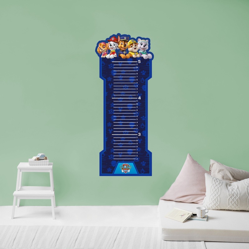Paw Patrol – Growth Chart – Official Nickelodeon – Reusable Vinyl Wall Decal