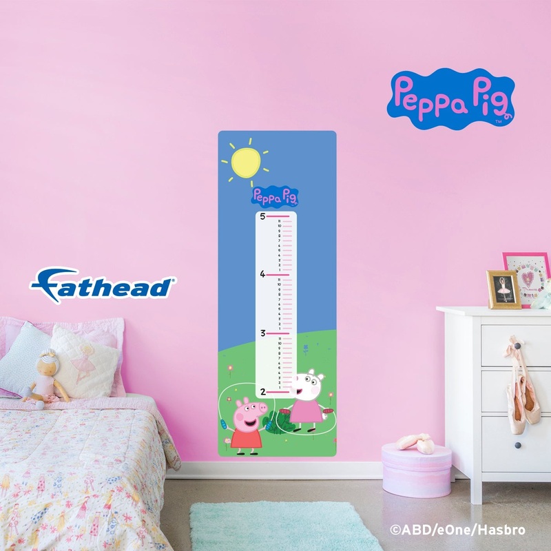 Peppa Pig – Growth Chart – Official Hasbro – Reusable Vinyl Wall Decal #1