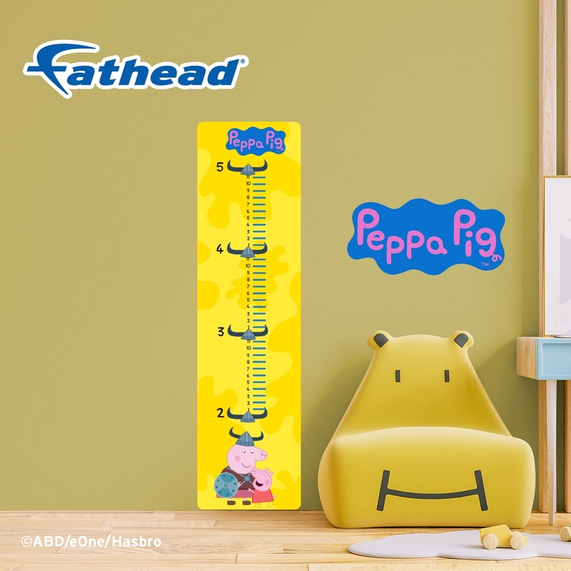 Peppa Pig Viking Grandmother – Growth Chart – Official Hasbro – Reusable Vinyl Wall Decal