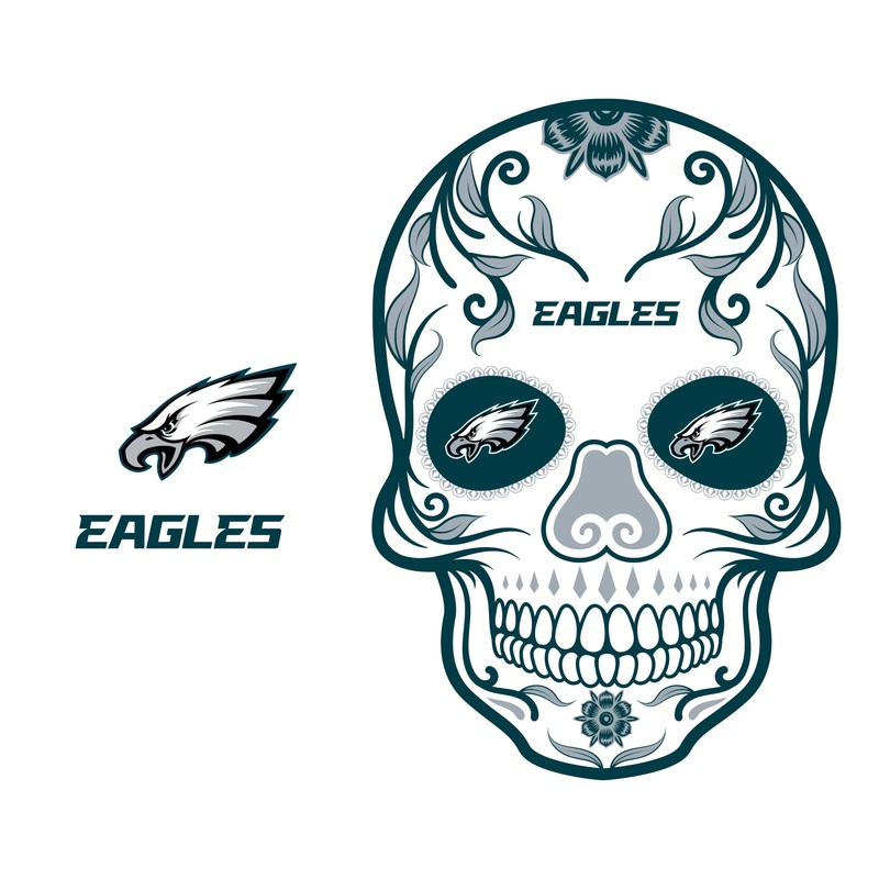 Philadelphia Eagles – RealBig Skull Collection – Official NFL – Reusable Vinyl Wall Decals #2