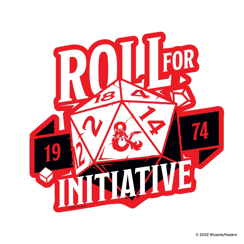 Roll For Initiative Icon – Dungeons & Dragons – RealBig Collection – Official Hasbro – Reusable Vinyl Wall Decals