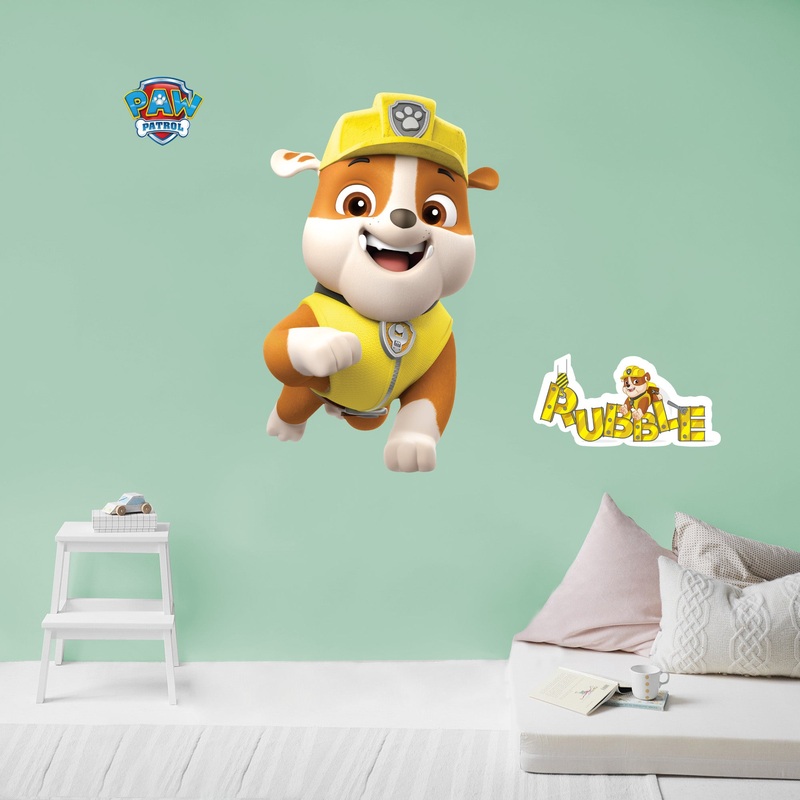 Rubble – Paw Patrol – RealBig Collection – Official Nickelodeon – Reusable Vinyl Wall Decals