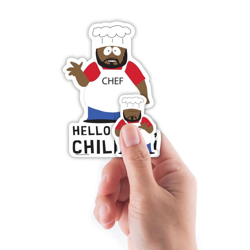 South Park – 5 Quote Minis (Mixed Sizes) – Official Paramount – Chef – Reusable Vinyl Decals